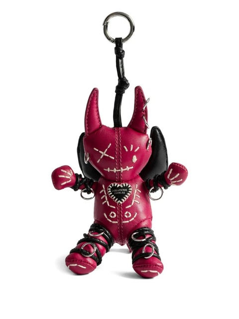 Zadig&Voltaire devil-wings leather keyring - Red - zdjęcie produktu nr 1