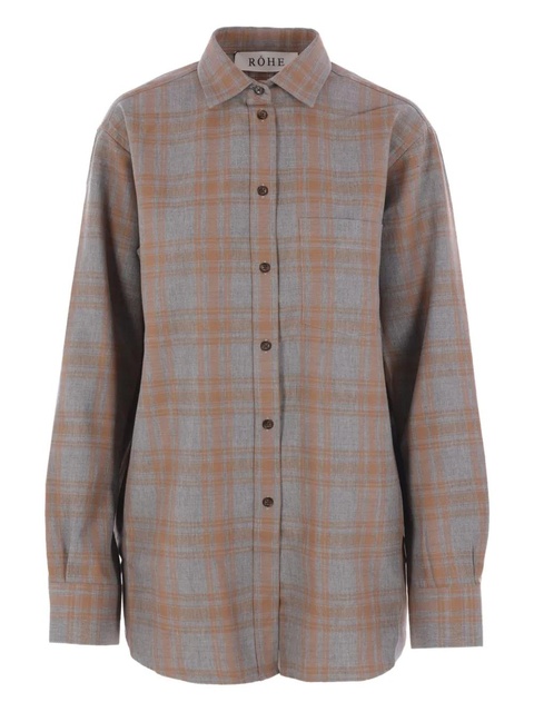 Róhe check-pattern shirt - Grey - zdjęcie produktu nr 1
