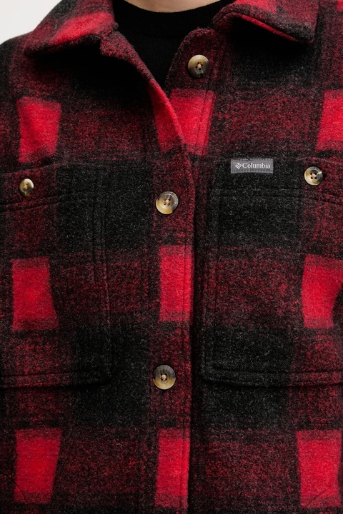 Columbia kurtka koszulowa Wildest Venture kolor czerwony przejściowa 2136171 - zdjęcie produktu nr 2