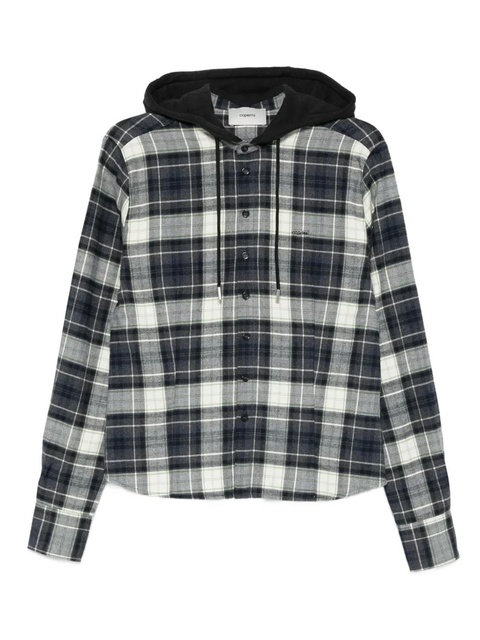 Coperni plaid-pattern hooded shirt - White - zdjęcie produktu nr 1
