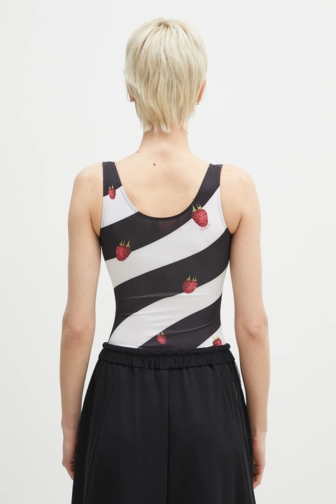Fiorucci body Striped Raspberry Print kolor czarny W02SPTBO292LY01MU01 - zdjęcie produktu nr 1