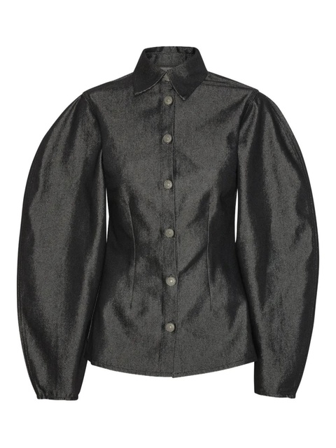 ROTATE BIRGER CHRISTENSEN puff-sleeve shirt - Black - zdjęcie produktu nr 2