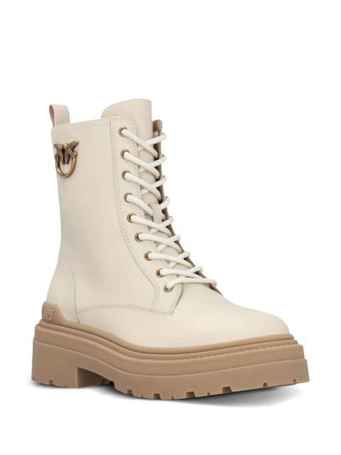 PINKO Mia leather combat boots - Neutrals - zdjęcie produktu nr 1