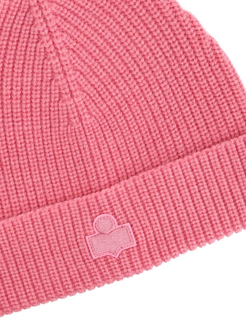 ISABEL MARANT ribbed-knit logo beanie - Pink - zdjęcie produktu nr 2