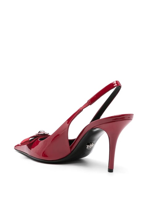 Versace 85mm Gianni-ribbon slingback pumps - Red - zdjęcie produktu nr 2