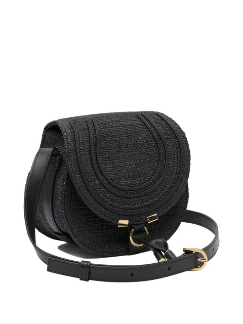 Chloé Marcie woven-detail flap shoulder bag - Black - zdjęcie produktu nr 2