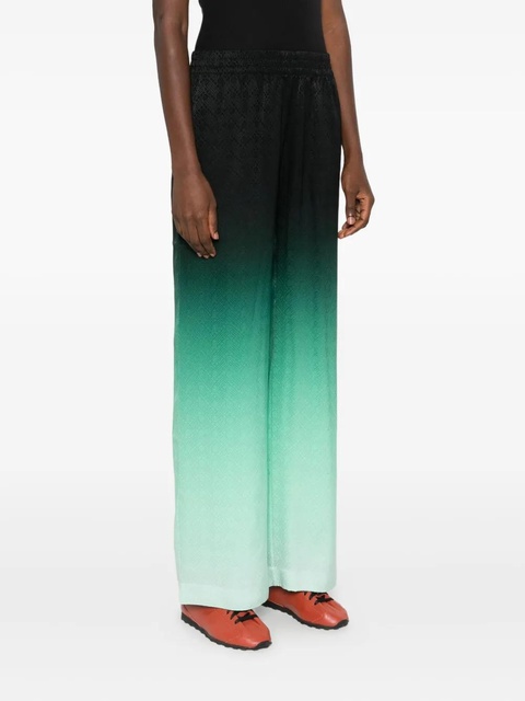 Casablanca Gradient Ping Pong jacquard silk trousers - Black - zdjęcie produktu nr 2