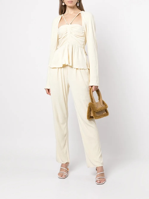 Simkhai plissé straight-leg trousers - Yellow - zdjęcie produktu nr 2