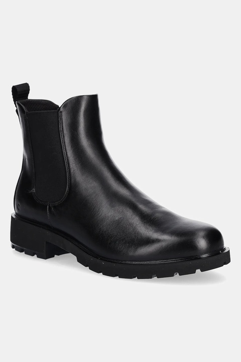 Ecco sztyblety skórzane Metro Vienna Chelsea damskie kolor czarny na płaskim obcasie 231323-01001 - zdjęcie produktu nr 1