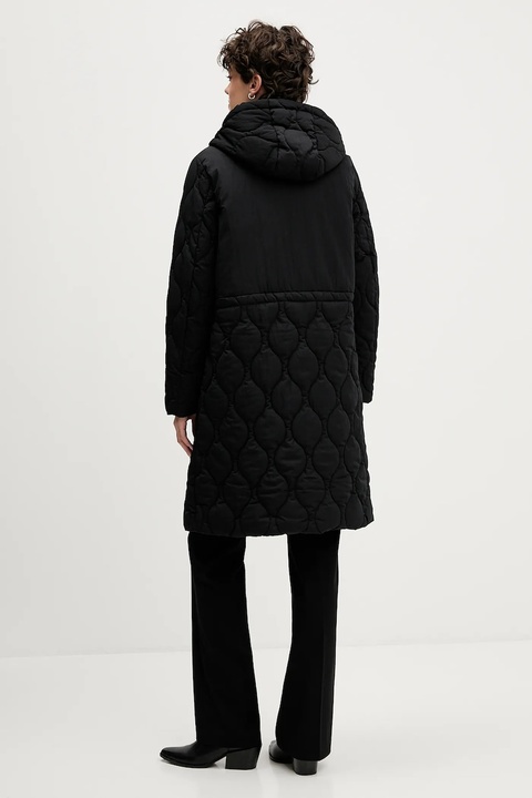 Sisley parka kolor czarny zimowa 2IRZLN063 - zdjęcie produktu nr 2