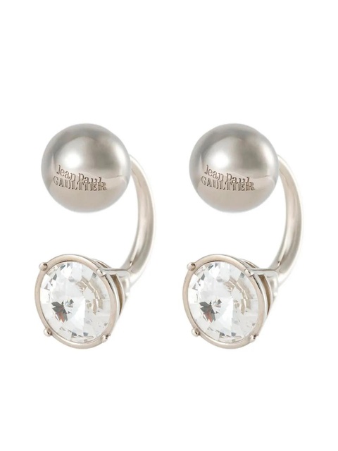 Jean Paul Gaultier crystal-embellished earrings - Silver - zdjęcie produktu nr 1