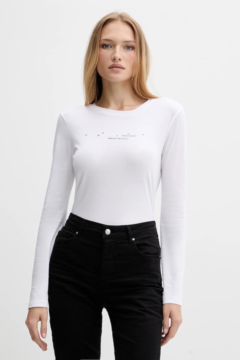 Armani Exchange longsleeve bawełniany kolor biały XW001360 AF10356 - zdjęcie produktu nr 1