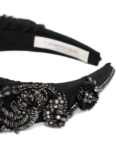 Jennifer Behr crystal embellished headband - Black - zdjęcie produktu nr 2