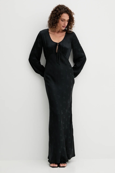 Twinset sukienka kolor czarny maxi rozkloszowana 252TT2363 - zdjęcie produktu nr 2