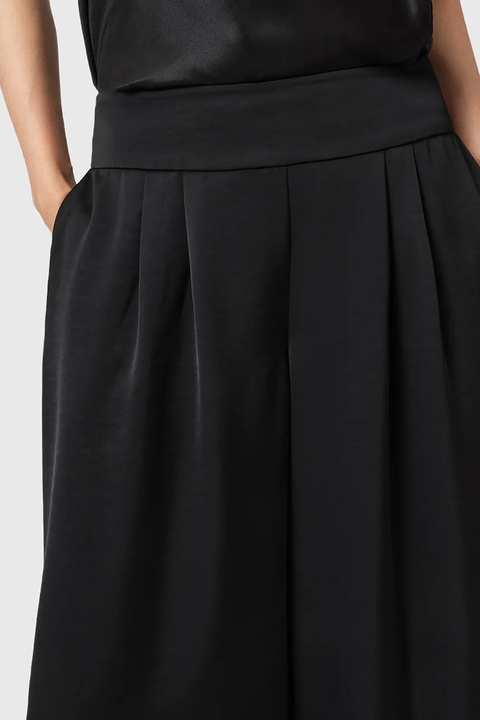 AllSaints spodnie LEANNE damskie kolor czarny szerokie medium waist W015TD - zdjęcie produktu nr 2