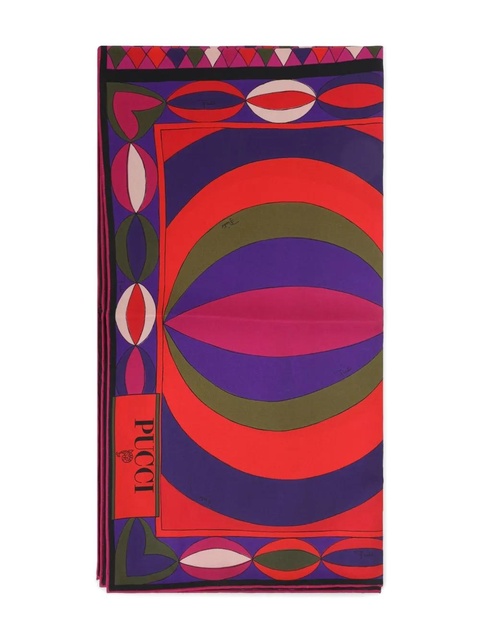 PUCCI geometric-pattern silk scarf - Blue - zdjęcie produktu nr 1