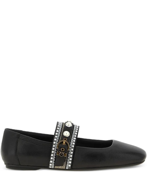 PINKO embellished-buckle ballet flats - Black - zdjęcie produktu nr 1