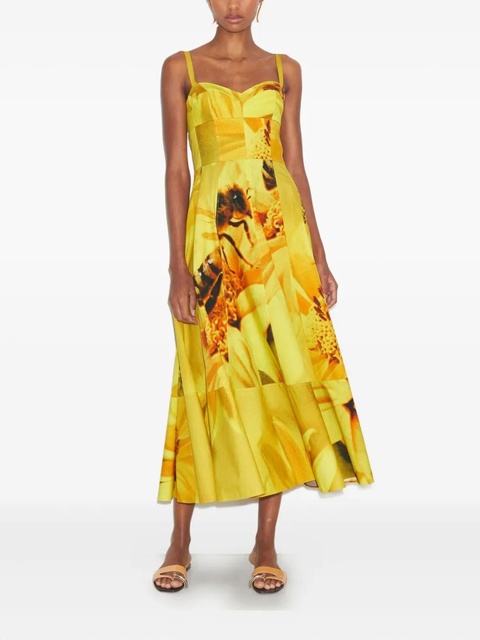 Tory Burch floral print midi dress - Yellow - zdjęcie produktu nr 2