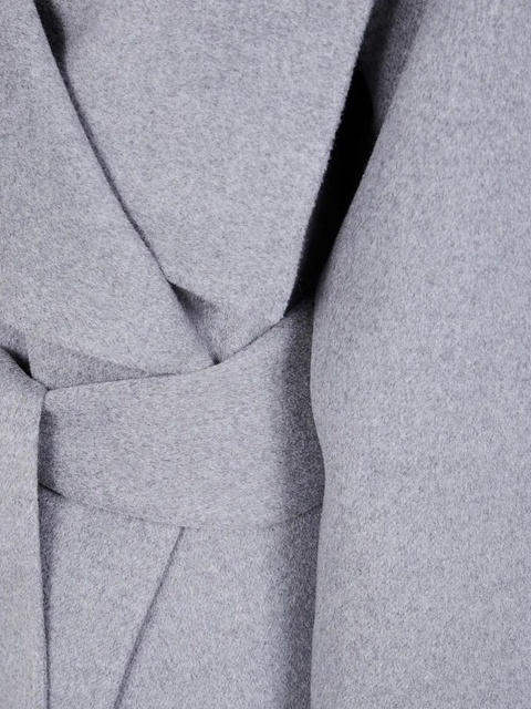 KHAITE wrap-belt wool coat - Grey - zdjęcie produktu nr 1