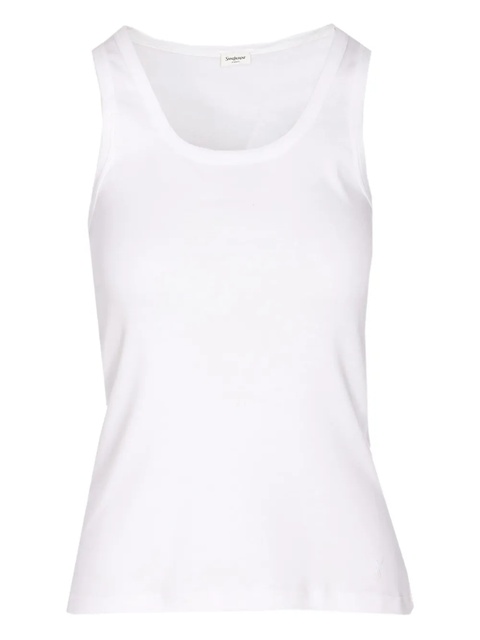 Saint Laurent cotton tank top - White - zdjęcie produktu nr 1