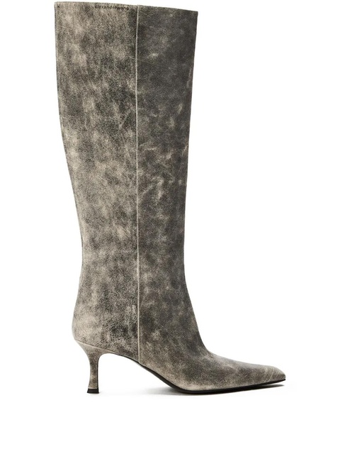 Alexander Wang 65mm Vera tube leather boots - Grey - zdjęcie produktu nr 1