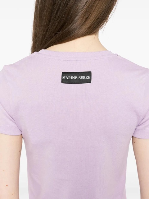 Marine Serre moon-logo T-shirt - Purple - zdjęcie produktu nr 2