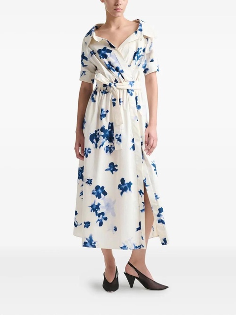 Altuzarra Lydia floral-print belted dress - Neutrals - zdjęcie produktu nr 1