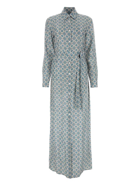 Prada geometric-print shirt dress - Blue - zdjęcie produktu nr 1