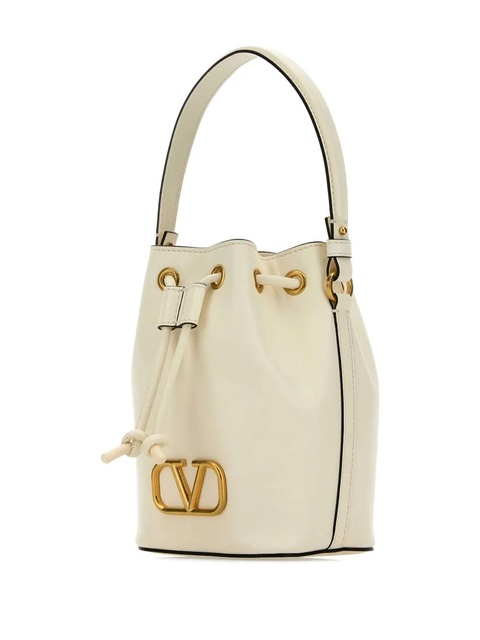Valentino Garavani Mini VLogo Signature drawstring bucket bag - Neutrals - zdjęcie produktu nr 2