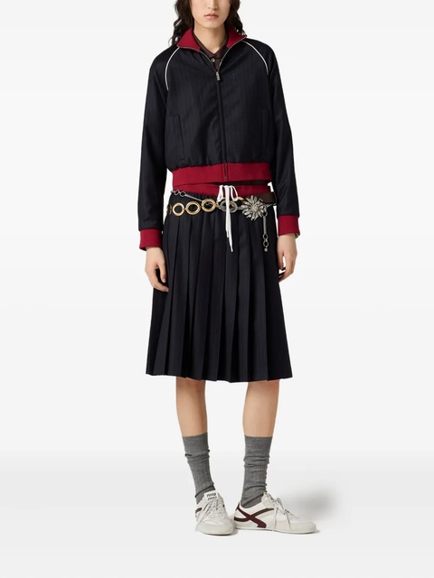 Miu Miu pinstripe pleated skirt - Blue - zdjęcie produktu nr 1