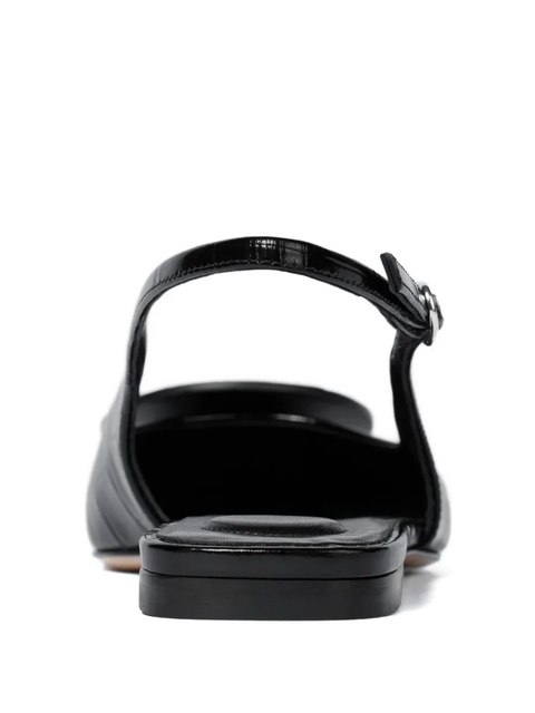 Jacquemus Duelo leather flat pumps - Black - zdjęcie produktu nr 1