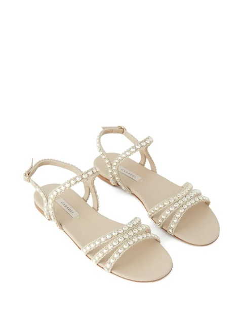 Casadei stud-embellished flat sandals - Neutrals - zdjęcie produktu nr 2