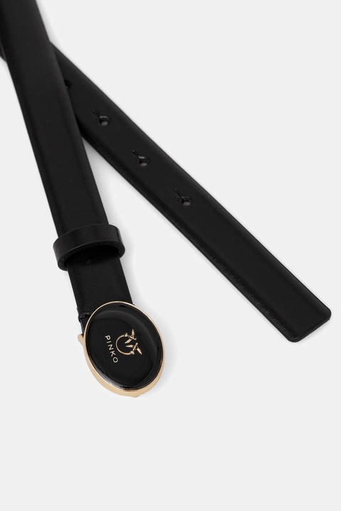 Pinko pasek skórzany damski kolor czarny 105466 A2QL - zdjęcie produktu nr 1