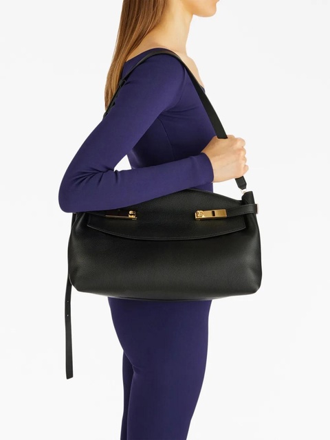 Ferragamo large pouch leather bag - Black - zdjęcie produktu nr 2