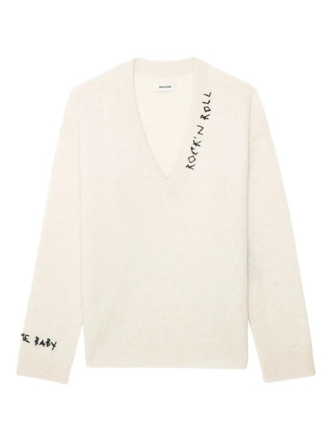Zadig&Voltaire Mikyz embroidered merino jumper - White - zdjęcie produktu nr 1