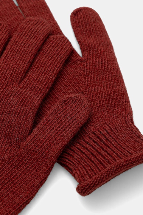 Sisley rękawiczki z domieszką wełny kolor bordowy 122HMG001 - zdjęcie produktu nr 1