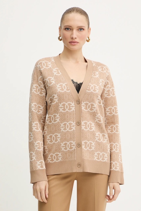 Pinko kardigan damski kolor brązowy 106042 A2YD - zdjęcie produktu nr 1