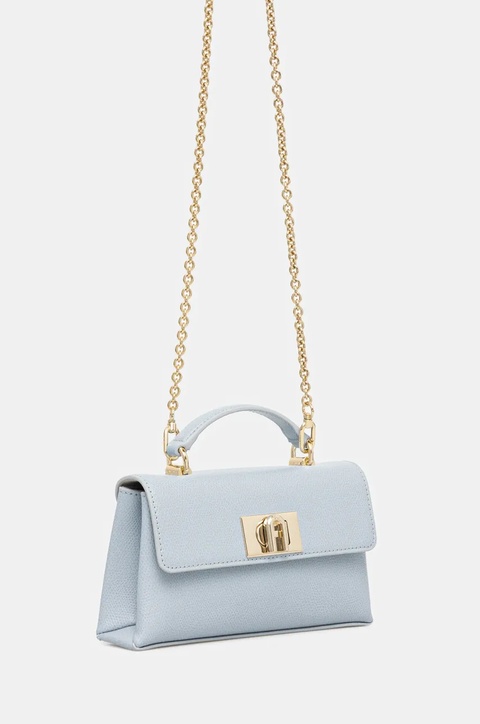Furla torebka skórzana kolor niebieski WE00423 ARE000 55000 - zdjęcie produktu nr 1