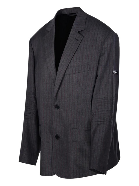 Balenciaga pinstripe pocket-design jacket - Grey - zdjęcie produktu nr 2