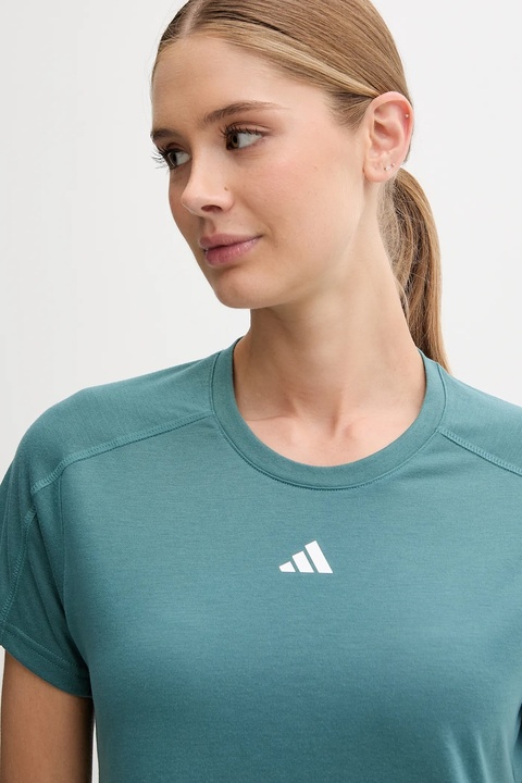 adidas Performance t-shirt treningowy WORKOUT ESSENTIALS damski kolor zielony JY4571 - zdjęcie produktu nr 2