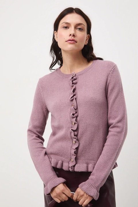 Medicine kardigan z wełną damskie kolor różowy - zdjęcie produktu nr 2