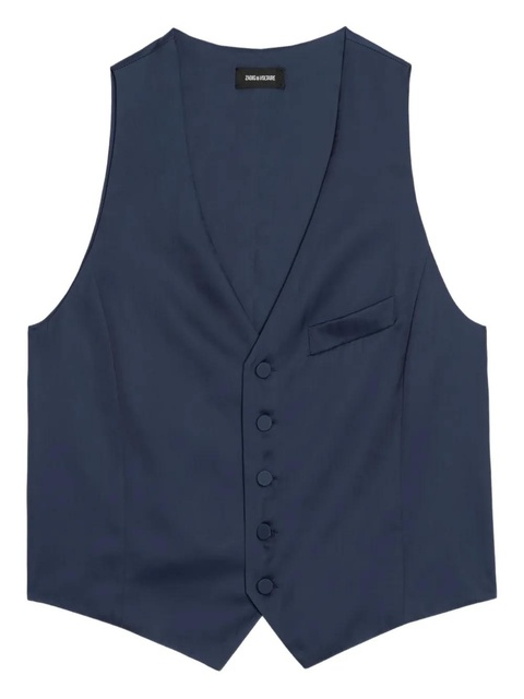 Zadig&Voltaire Emaux button waistcoat - Blue - zdjęcie produktu nr 1