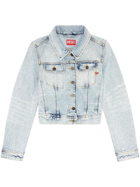 Diesel De-Slimmy-S cropped denim jacket - Blue - zdjęcie produktu nr 1
