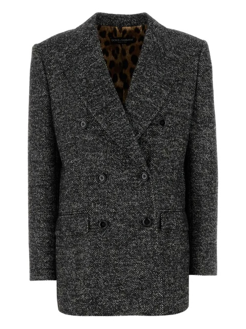 Dolce & Gabbana button-fastening blazer - Grey - zdjęcie produktu nr 1