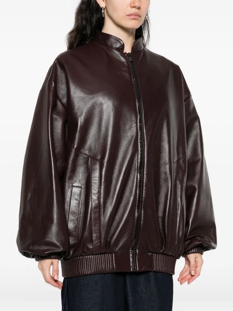 Magda Butrym zip-fastening ribbed-cuff jacket - Red - zdjęcie produktu nr 2