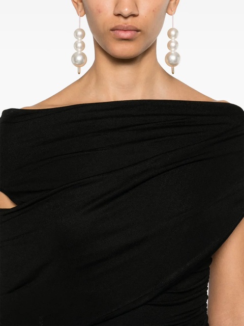 Blumarine ruched maxi dress - Black - zdjęcie produktu nr 2