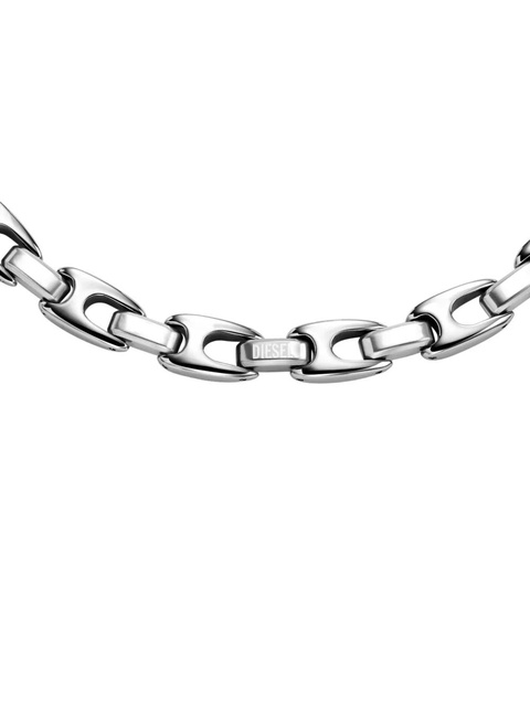 Diesel oval-logo chain necklace - Silver - zdjęcie produktu nr 2