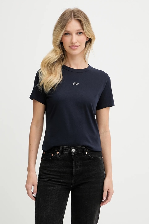 BOSS Orange t-shirt bawełniany damski kolor granatowy 50547547 - zdjęcie produktu nr 1