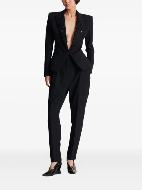 Balmain crystal embellished-lapels blazer - Black - zdjęcie produktu nr 2