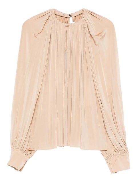 Ferragamo gathered long-sleeve blouse - Neutrals - zdjęcie produktu nr 1